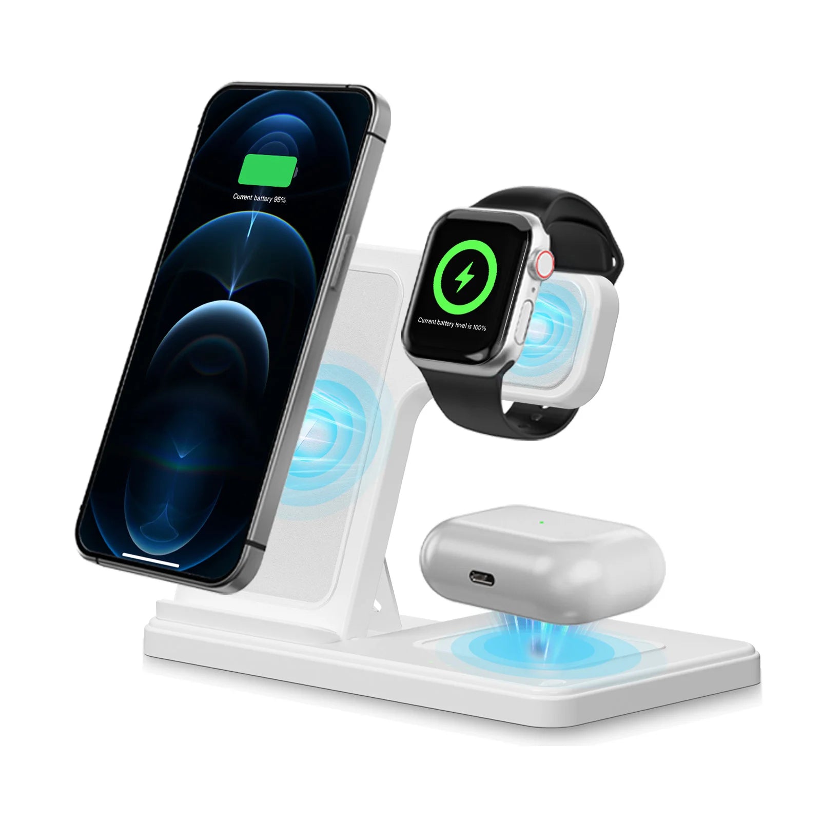 Station de charge 18 W sans fil 3-en-1
